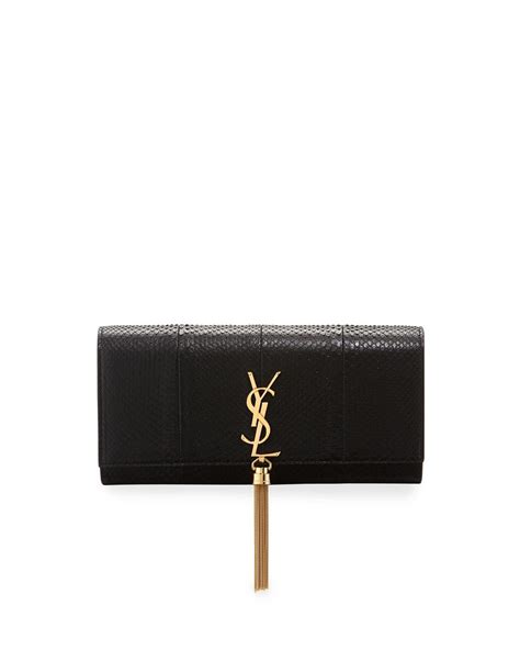 ysl saint laurent python embossed clutch|ysl clutch and evening.